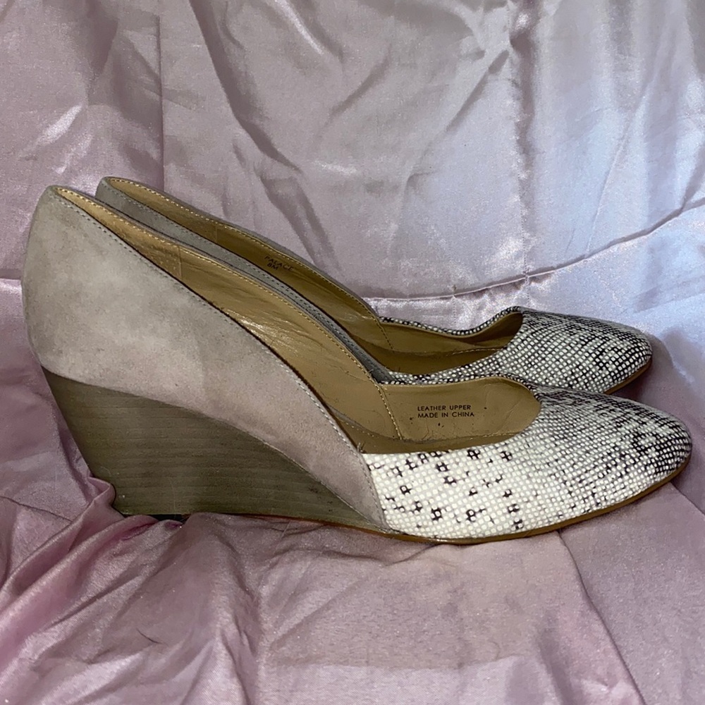 snakeskin wedges